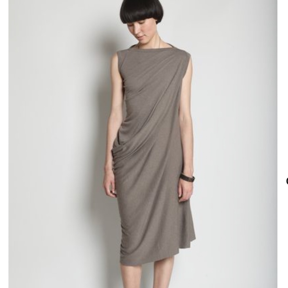 Rick Owens Lilies Drape Dress in Black